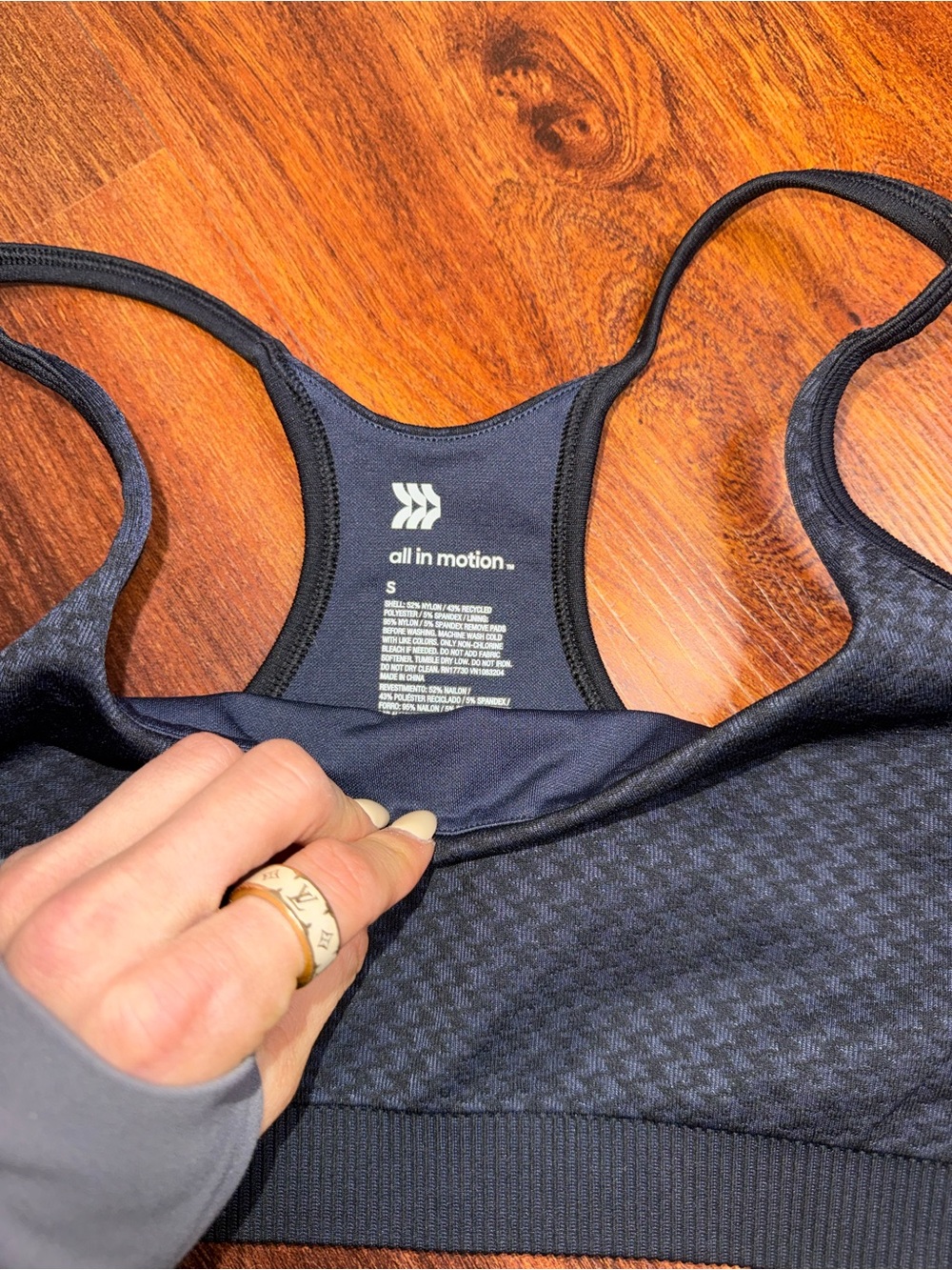 all in motion Set - Sports Bra and High Waisted Black Shorts - Picture 3 of 7